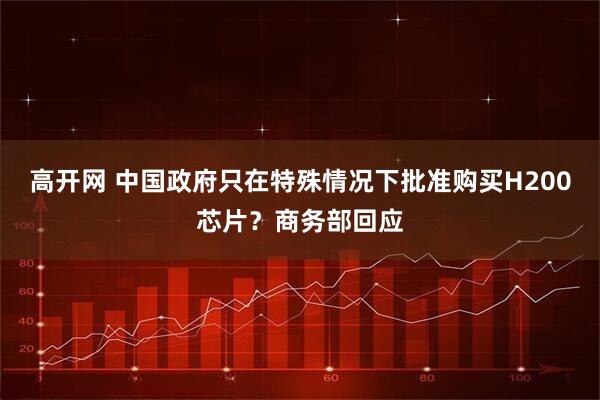 高开网 中国政府只在特殊情况下批准购买H200芯片？商务部回应